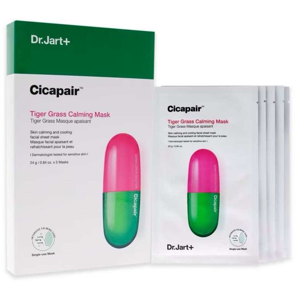 NIB Dr. Jart Cicapair Calming Serum Mask 5 Pack Box.
